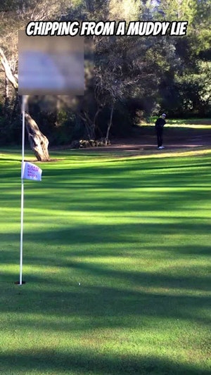 Chipping from a muddy lie