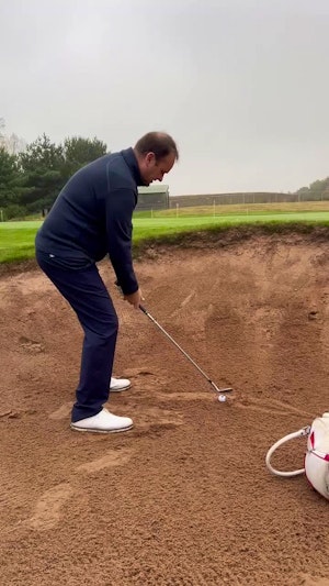 Down the Line - Bunker shot setup