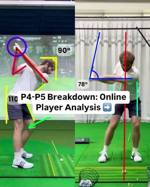 P4 (top of swing) & P5 (lead arm level in downswing) Long Time Player Breakdown