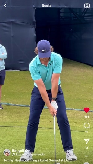 Tommy Fleetwood face on three wood