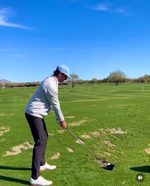 Max Homa driver down the line