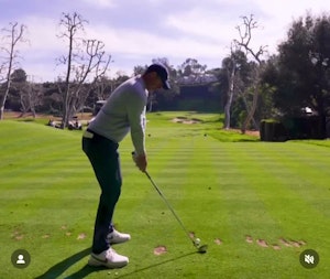 Rory McIlroy iron down the line