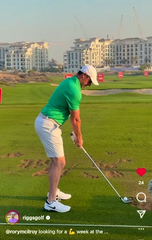 Rory McIlroy iron down the line