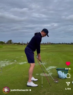 Justin Thomas iron down the line 