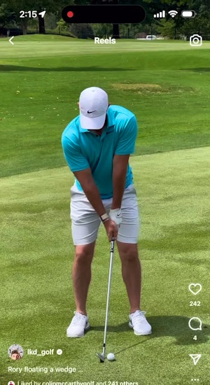 Rory Mcilroy iron face on