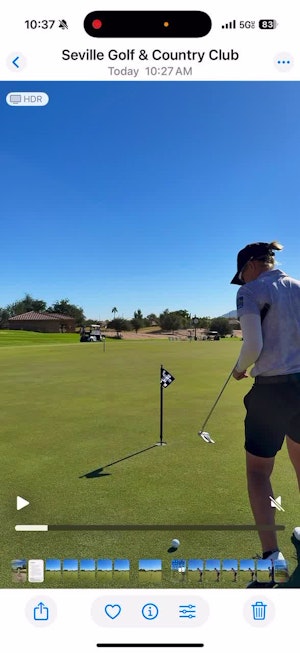 Check your putting start line