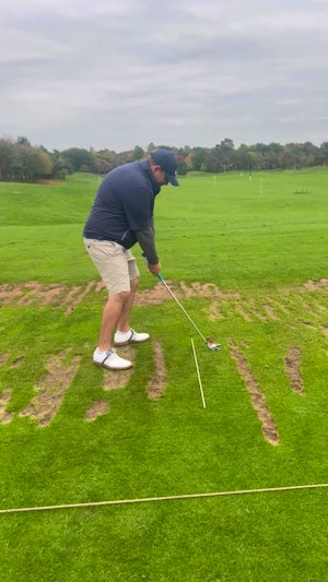 Client closing swing from same golf lesson Oct 18th