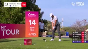 Final round driver swings from the 2024 RAK DP World Event 